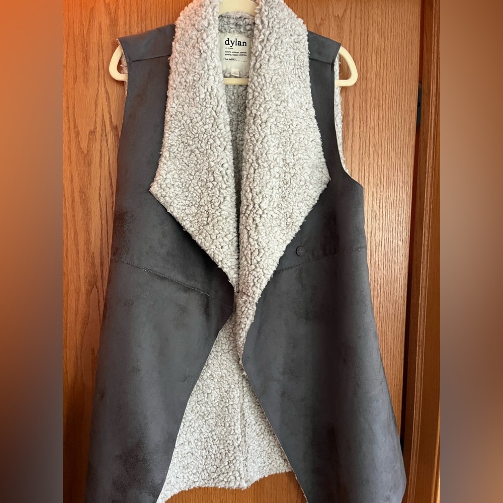 Dylan faux suede/fur vest